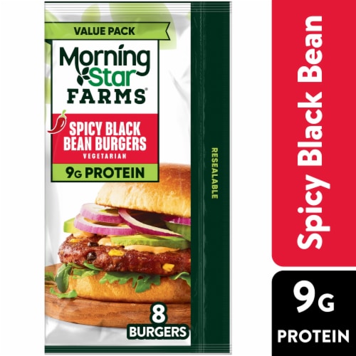 MorningStar Farms® Spicy Plant Based Black Bean Burgers