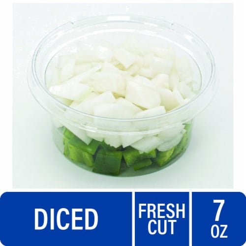 Diced Peppers and White Onions Fresh Cut In Store Daily