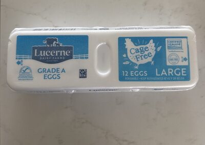 LUCERNE CAGE FREE LARGE AA SHELL EGGS