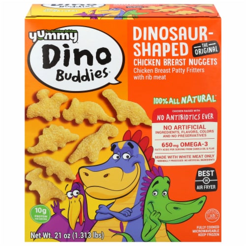 Yummy® Dino Buddies® Frozen Fully Cooked Dinosaur Shaped Chicken Breast Nuggets