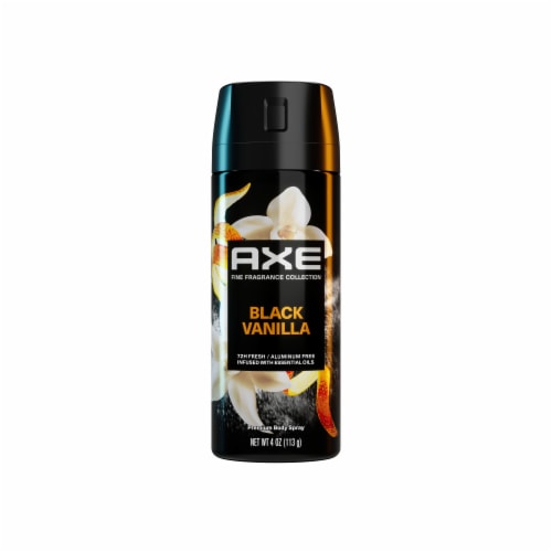 AXE Fine Fragrance Collection Premium Body Spray Black Vanilla With Orange + Sandalwood 4 oz