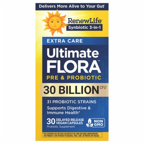 Renew Life Ultimate Flora Extra Care Synbiotic 3-in-1 Pre & Probiotic