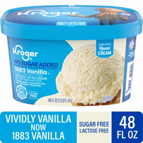 Kroger® Lactose Free No Sugar Added 1883 Vanilla Ice Cream Tub