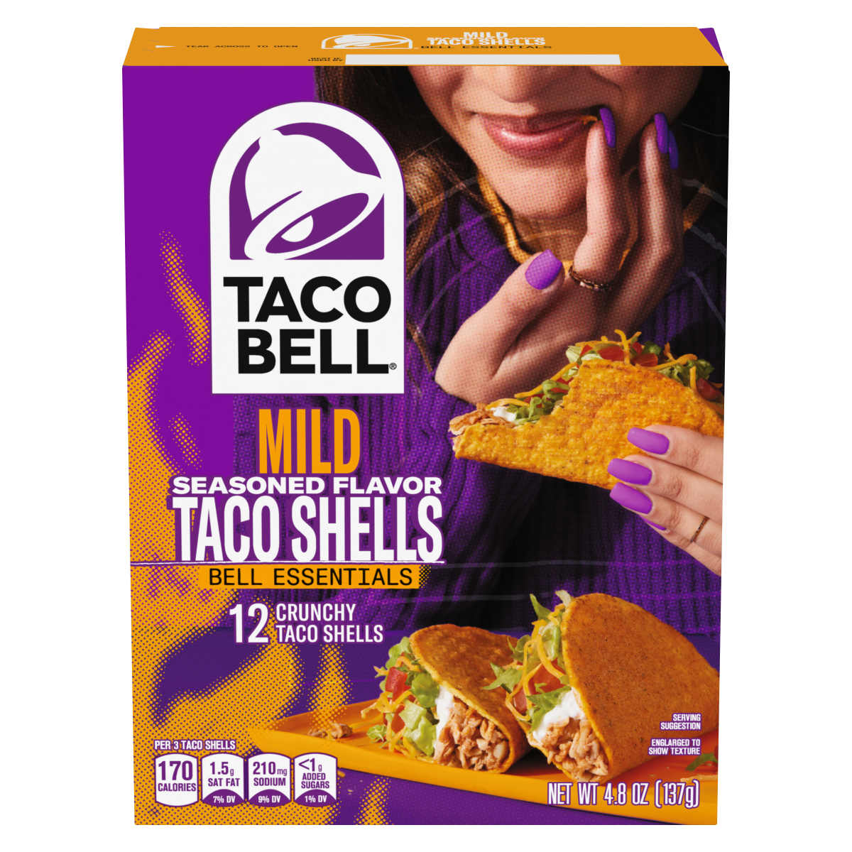 Mild Crunchy Seasoned Flavor Taco Shells