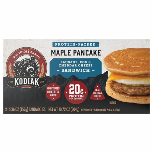 Kodiak® Protein-Packed Sausage & Cheddar Cheese Frozen Breakfast Sandwiches