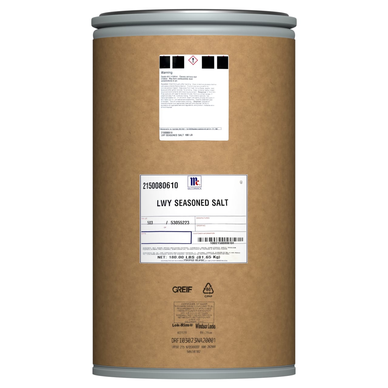 Lawry's Seasoned Salt, 180.0 lb