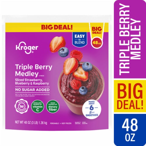 Kroger® No Sugar Added Triple Berry Medley Smoothie BIG DEAL!
