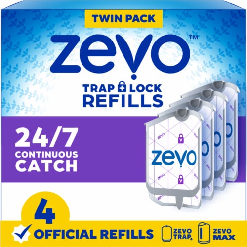 Zevo Flying Insect Trap Full Size Refill Indoor Light Trap Refill Cartridges
