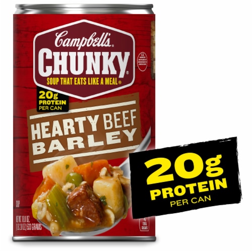 Campbell's Chunky Soup Hearty Beef and Barley Soup 18.8 Oz Can