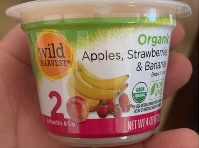 Wild Harvest Orga Apple Strawberry Banana 4 oz Jar