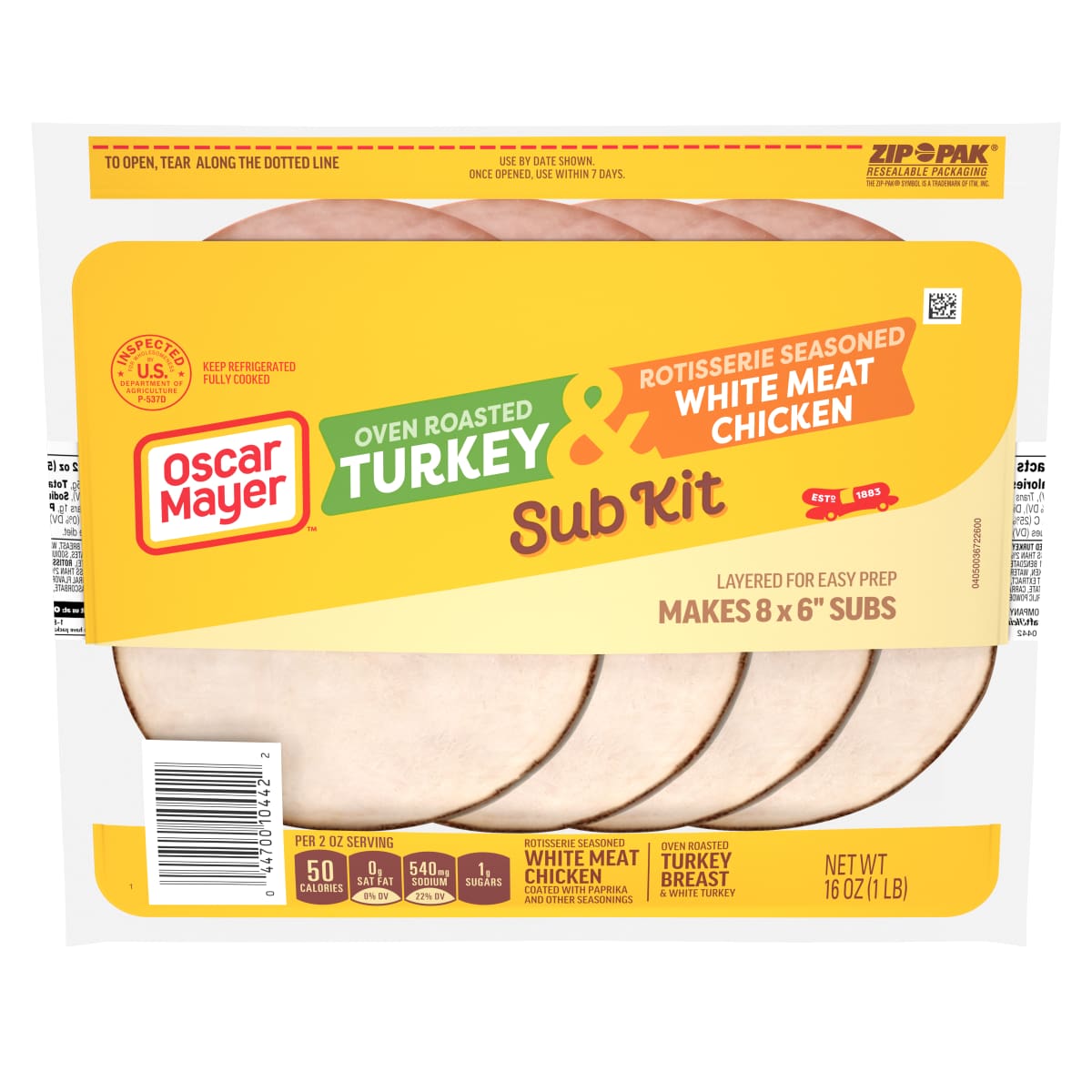 Sub Kit with Oven Roasted Turkey & Rotisserie Seasoned Chicken