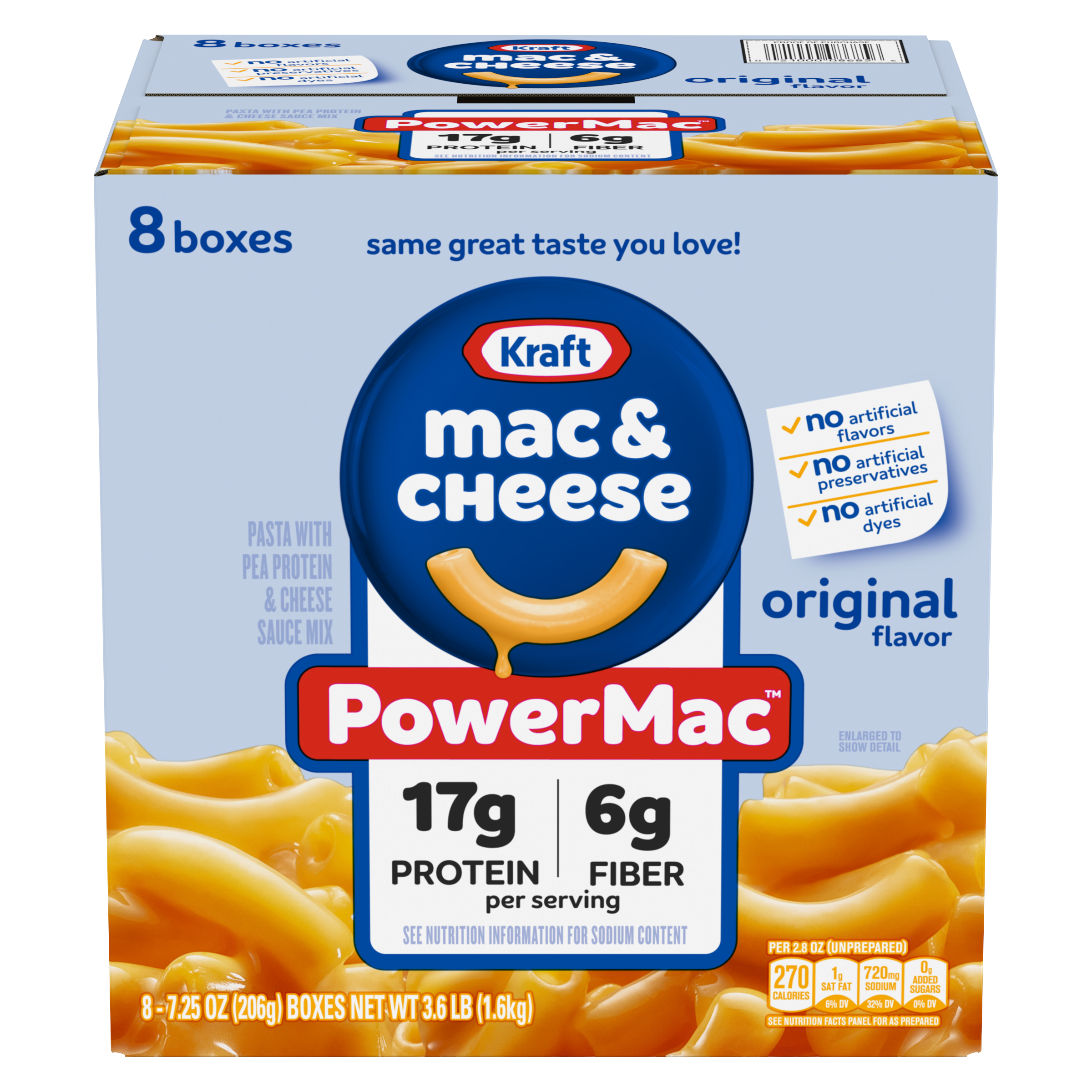PowerMac Original Flavor Mac & Cheese Macaroni and Cheese Dinner