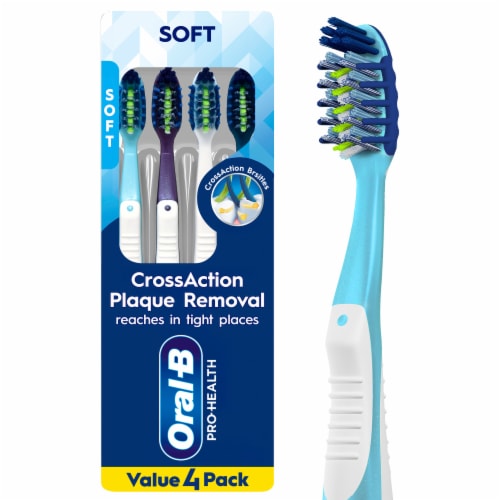 Oral B CrossAction All In One Toothbrushes, Removes Plaque, Soft