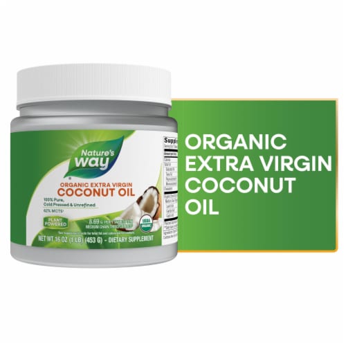 Nature's Way USDA Organic Extra Virgin Coconut Pure Cold-Pressed Oil