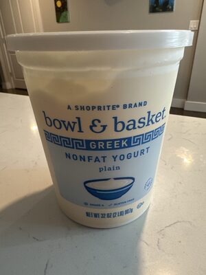 Bowl & Basket Plain Non Fat Greek Yogurt 32 oz