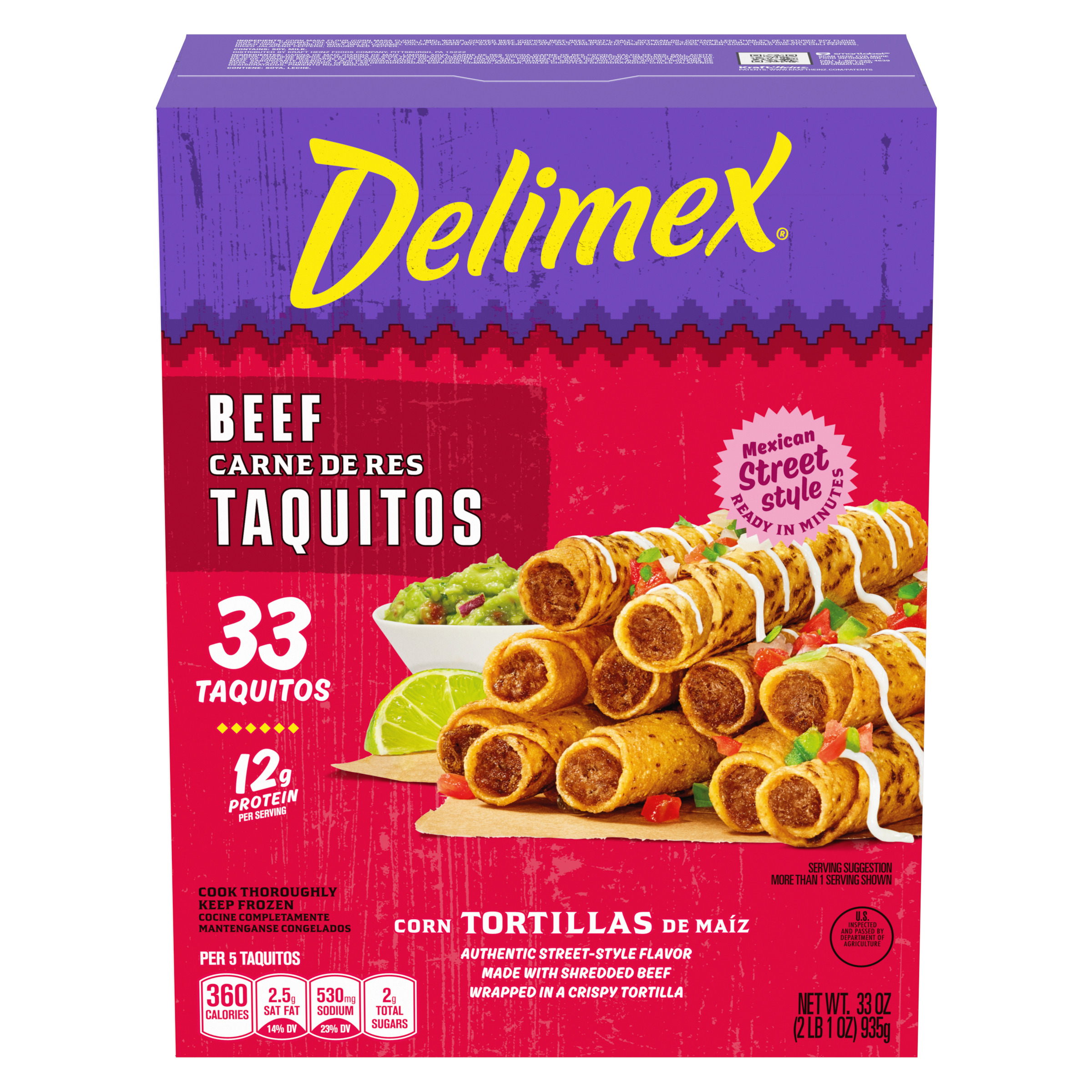 Beef Corn Taquitos Frozen Snacks