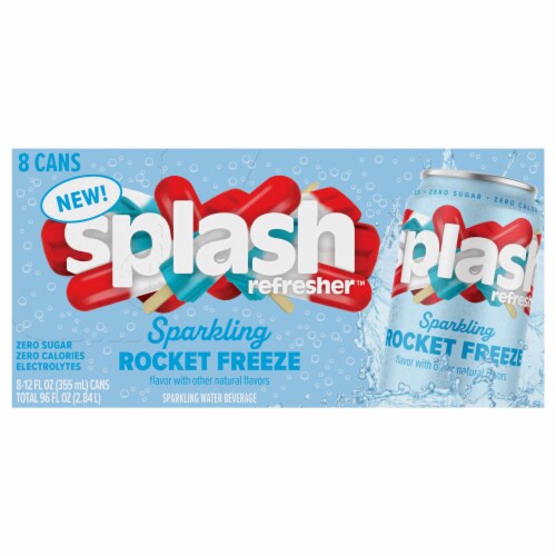 Splash Refresher™ Rocket Freeze Flavor Sparkling Water Cans