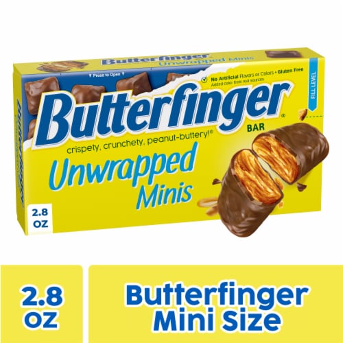 Butterfinger Unwrapped Minis Bars Crispety Crunchety Peanut-Buttery Bites Movie Theater Candy