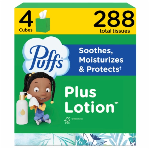 Puffs Plus Lotion Mega Cube Facial Tissue
