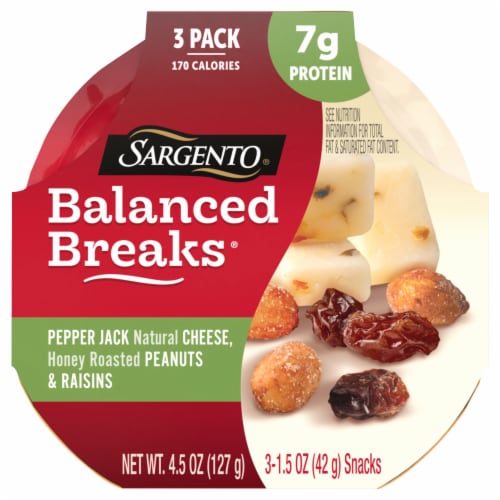 Sargento® Balanced Breaks® Pepper Jack Cheese Peanuts & Raisins Snack Kits