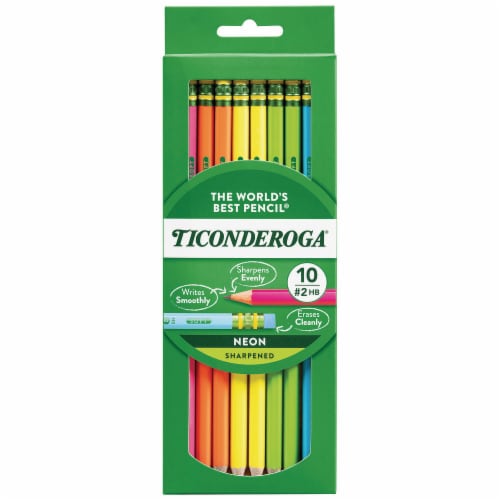 Ticonderoga® Neon Pre-Sharpened Neon Wood Pencils