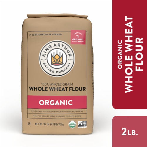 King Arthur, 100% Organic Whole Wheat Flour, 100% Whole Grain, Non-GMO Project Verified