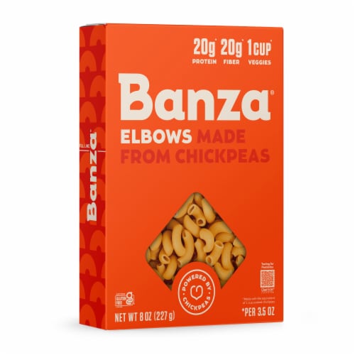 Banza® Elbows Pasta from Chickpeas - Gluten Free, High Protein, and Lower Carb Protein Noodles