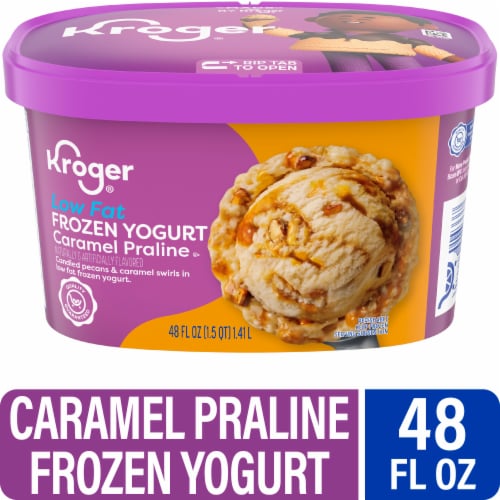 Kroger® Low Fat Caramel Praline Frozen Yogurt Tub