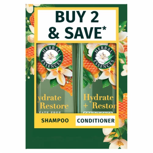 Herbal Essences Honey Daily Moisture Shampoo and Conditioner Set with Aloe and Camellia Oil