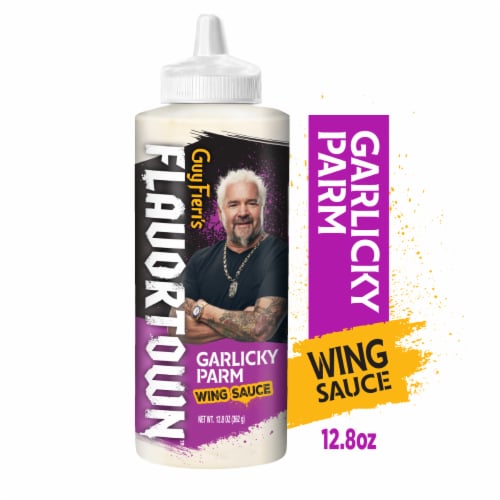 Guy Fieri Flavortown Garlicky Parm Wing Sauce For Chicken Wings & Pasta, 12.8 oz