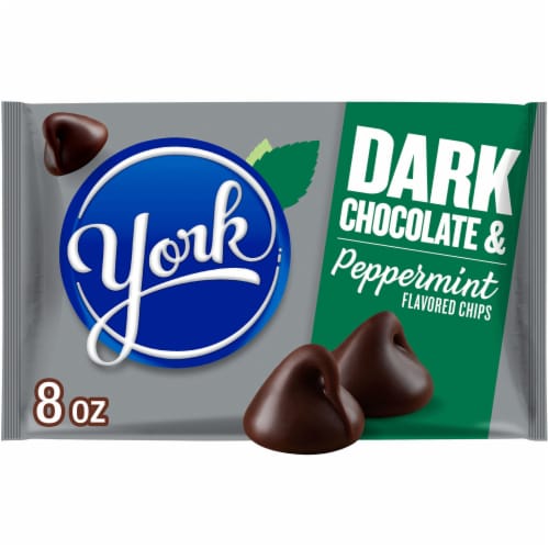 YORK Dark Chocolate and Peppermint Flavored Baking Chips Bag