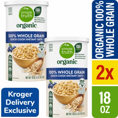 Simple Truth Organic® 100% Whole Grain Rolled 1 Minute Oats x 2