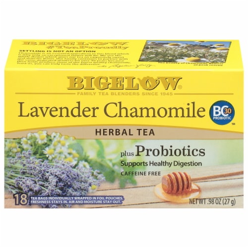 Bigelow® Lavender Chamomile plus Probiotics Caffeine Free Herbal Tea Bags