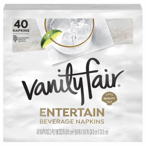 Vanity Fair® Entertain Beverage Paper Napkins - White