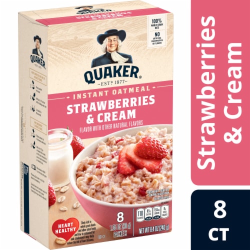 Quaker® Strawberries & Cream Instant Oatmeal