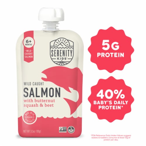Serenity Kids Wild Caught Salmon with Organic Butternut Squash & Beet Pouch
