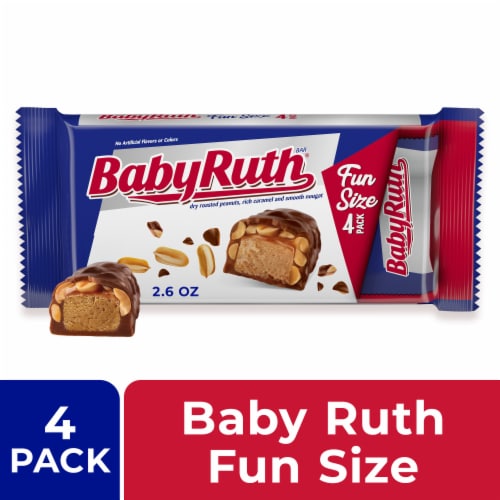 Baby Ruth Candy Bar with Chocolatey Caramel Peanuts and Nougat Fun Size