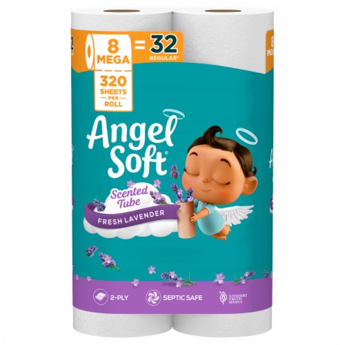 Angel Soft® Toilet Paper with Fresh Lavender Scented Tube Mega Rolls