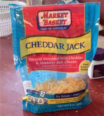 Market Basket Cheddar Jack Shredded 8 oz