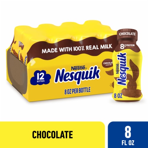 Nesquik Chocolate Milk Ready to Drink Low-fat Milk 12 Bulk Pack 8 fl oz Bottles