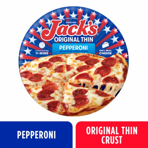 Jack's Thin Crust Pepperoni Frozen Pizza Easy Dinner