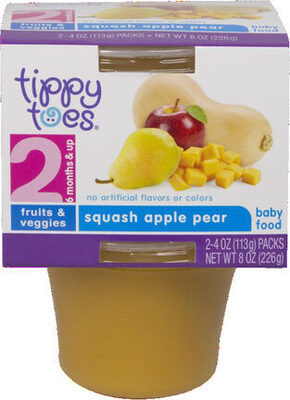 Tippy Toes Squash Apple Pear Twin Pack 2-4oz