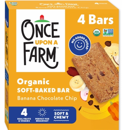 Once Upon a Farm Organic Soft Baked Kids' Snack Bar Multipack, Banana Chocolate Chip