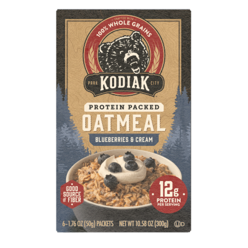 Kodiak® Protein-Packed Blueberries and Cream Oatmeal Packets with 12g Protein