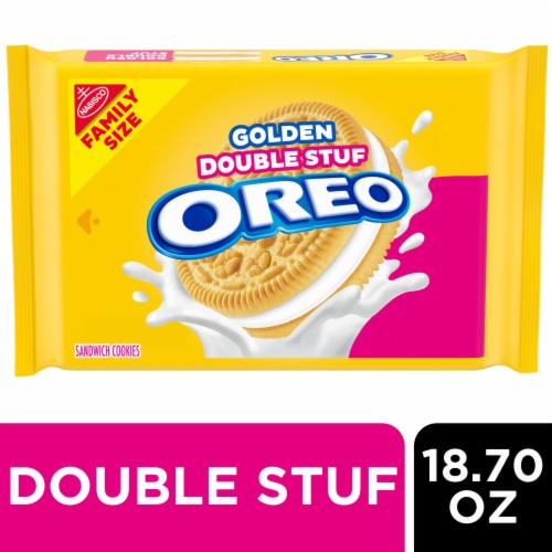 OREO Double Stuf Golden Sandwich Cookies Family Size
