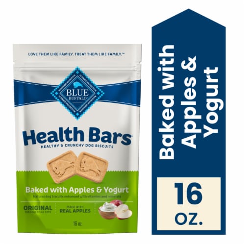 Blue Buffalo Health Bars Crunchy Biscuits Dog Treats Natural Apple & Yogurt