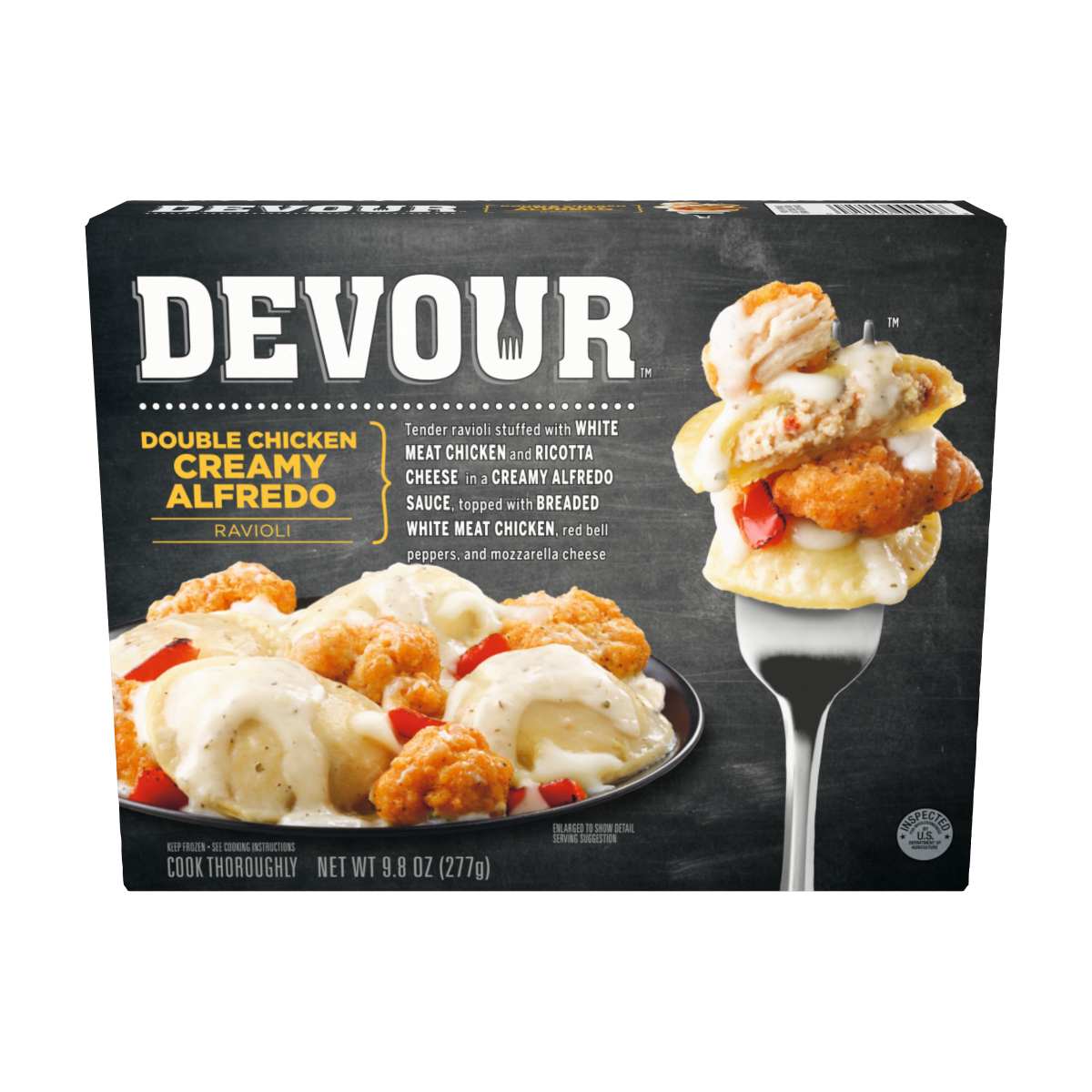 Double Chicken Creamy Alfredo Ricotta Cheese Ravioli Frozen Meal