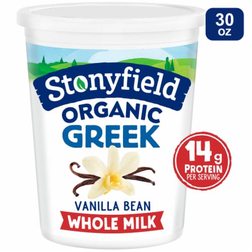 Stonyfield Organic Vanilla Bean Greek Whole Milk Yogurt