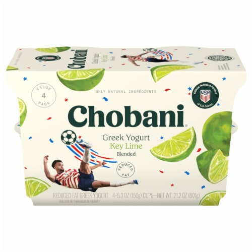 Chobani Low-Fat Key Lime Blended Greek Yogurt 5.3oz 4ct