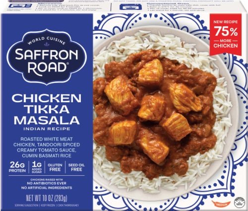 Saffron Road® Chicken Tikka Masala with Basmati Rice Gluten-Free Indian Frozen Dinner